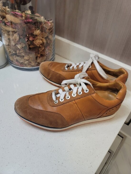 Royal Albatross Mens Leather Golf Shoes Wingtip Brogue Brown Orange Vibram Italy main image 9